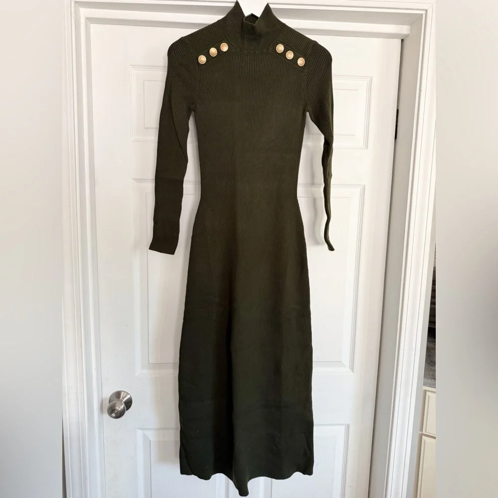 Sézane Erine Olive Green XS NWT - Picture 2 of 2